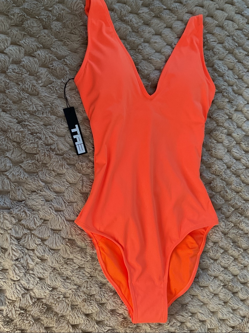 TA3 Neon Orange Swimsuit 
plungley L REG/LONG
NWT/returns Note: pic small stain.